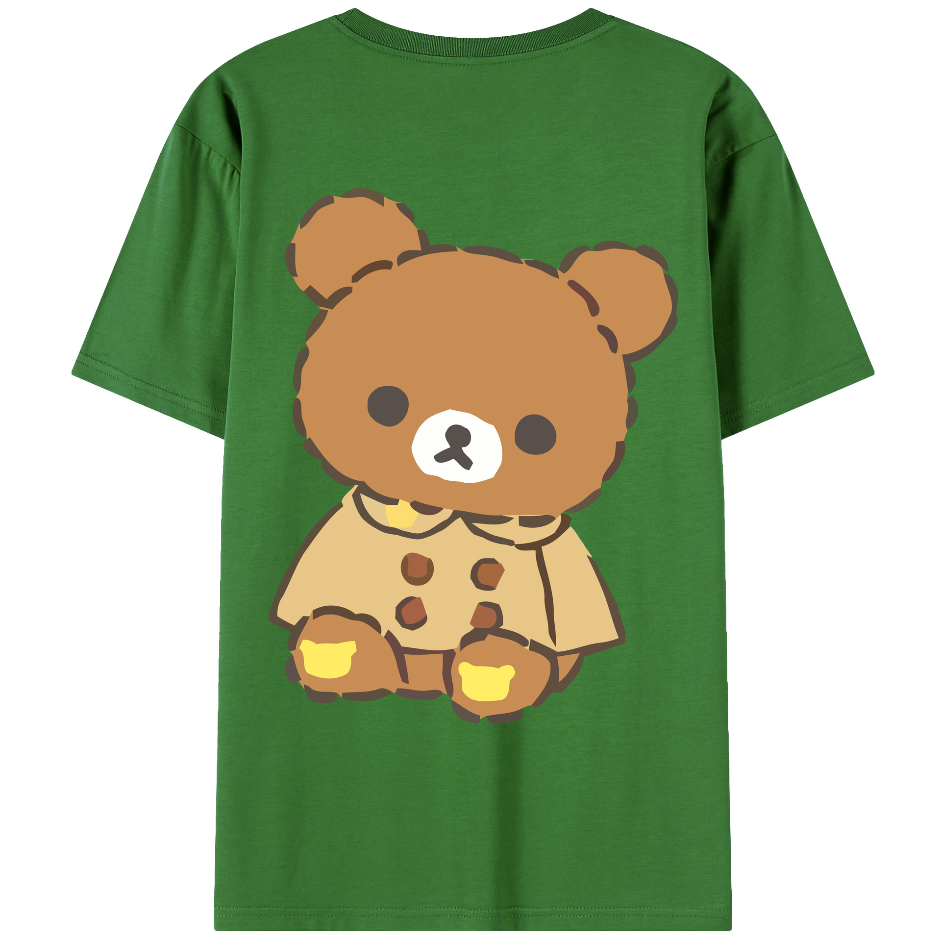 （画像用） リラックマ リラックマ キイロイトリ Rilakkuma Korilakkuma Kiiroitori レディース半袖Tシャツ(バックプリント)
